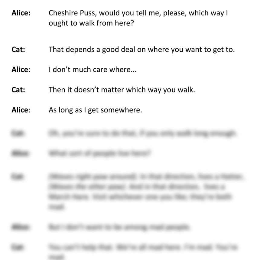 Alice's Adventures In Wonderland (Alice and Cat Speaking)