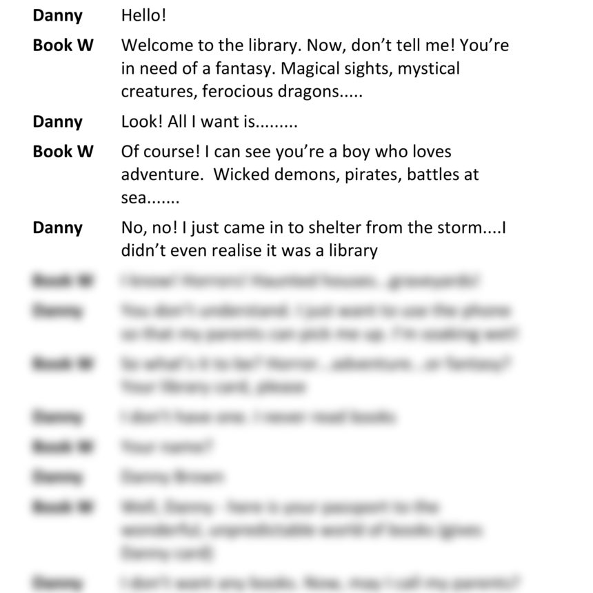 Danny and The Book Wizard (Or Book Witch)